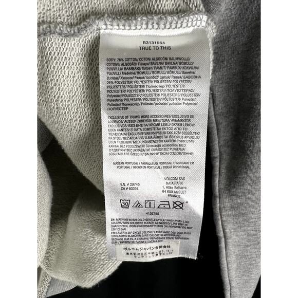 Women's Volcom Stone Surf Skateboarding Gray Logo Sweatshirt - Size Small - Picture 4 of 4